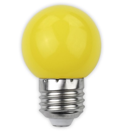 Ampoule LED E27 1W - Jaune, dépolie
