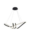 Suspension LED décorative 72cm 24W - Noir, 3240lm, 3000K, IP20, incl. source lumineuse