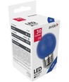 Ampoule LED couronne 1W colorée - Bleu, mat, E27