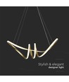 Suspension LED décorative 24W - L720x300mm, 3240lm, 3000K, noir, IP20