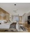 Suspension LED 32W avec 3 anneaux - Noir, 3000K, 600x400x200mm, plafonnier décoratif