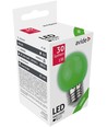 Ampoule LED E27 1W - Verte, dépolie
