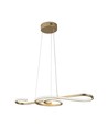 Suspension LED décorative 18W - L700x250mm, or, forme violon, 3000K