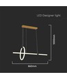 Suspension décorative pour table longue, 85 cm - 3000K, noir