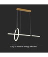 Suspension décorative pour table longue, 85 cm - 3000K, noir