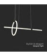 Suspension décorative pour table longue, 85 cm - 3000K, noir