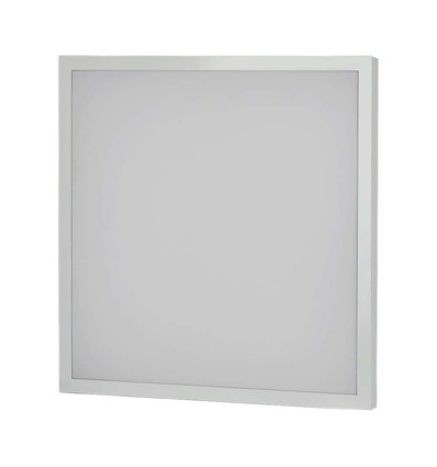 Dalle LED 60x60, 36W - 110lm/W, 2-en-1 encastrable ou en saillie, bord blanc