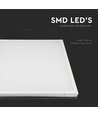 Dalle LED 60x60, 36W - 110lm/W, 2-en-1 encastrable ou en saillie, bord blanc