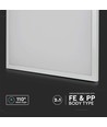 Dalle LED 60x60, 36W - 110lm/W, 2-en-1 encastrable ou en saillie, bord blanc