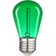 Ampoule LED E27 0,6W - Verte, filament carbone
