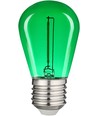 Ampoule LED E27 0,6W - Verte, filament carbone