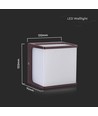 Applique murale LED 8W - IP65, marron, carrée, source lumineuse incluse