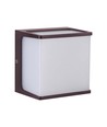 Applique murale LED 8W - IP65, corps marron, 4000K, 800lm, 120x120x92mm