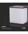 Applique murale LED 8W - IP65, corps marron, 4000K, 800lm, 120x120x92mm