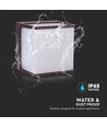Applique murale LED 8W - IP65, corps marron, 4000K, 800lm, 120x120x92mm