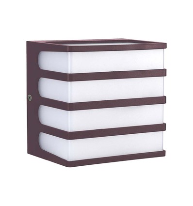 Applique murale LED 8W - IP65, marron, 3000K, source lumineuse incluse