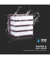 Applique murale LED 8W - IP65, marron, 3000K, source lumineuse incluse