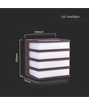 Applique murale LED 8W, marron - IP65, 4000K, carrée, extérieur