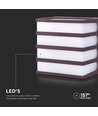 Applique murale LED 8W, marron - IP65, 4000K, carrée, extérieur