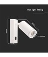 Applique murale GU10 avec interrupteur - Blanc, aluminium, sans source lumineuse