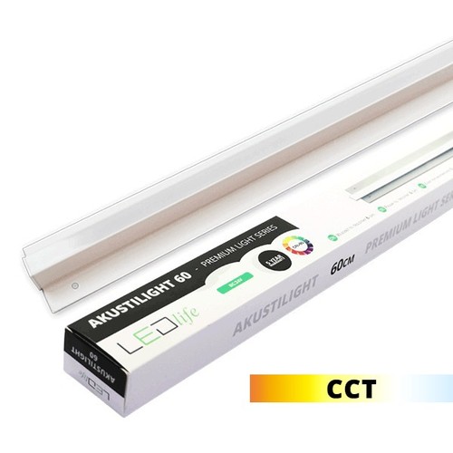 Rail LED Troldtekt 60 cm, CCT - 19W, Akustilight, encastré, 24V
