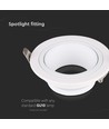 Spot encastrable GU10 Profond - Rond, blanc, Ø8,75cm, design profond, anti-éblouissement