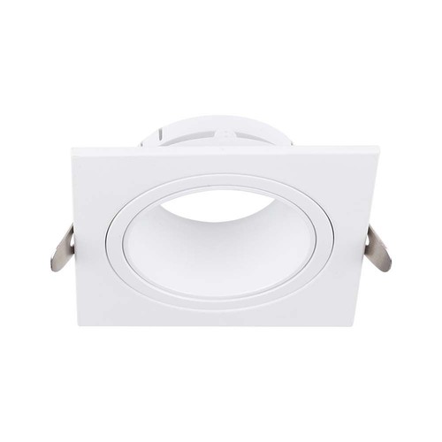 Spot encastrable GU10 - Carré, blanc, perçage : 75x75 mm, sans source lumineuse