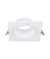 Spot encastrable GU10 - Carré, blanc, perçage : 75x75 mm, sans source lumineuse