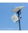 Projecteur LED solaire 25W - 550lm, IP65, noir, avec panneau solaire et télécommande
