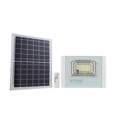 Projecteur LED solaire 60W - 1650lm, IP65, avec panneau solaire et télécommande, extérieur