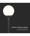 Lampe de jardin noire - 97cm, IP44 extérieur, noir mat, douille E27, sans source lumineuse