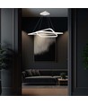 Suspension LED 48W 60x60cm, dimmable - 5150lm, blanc, aluminium, IP20 intérieur