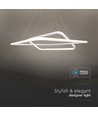 Suspension LED 48W 60x60cm, dimmable - 5150lm, blanc, aluminium, IP20 intérieur