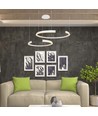 Suspension LED design 48W - Blanc, dimmable Triac, 5150lm, deux croissants, 110x80cm