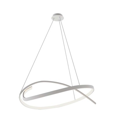 Plafonnier LED métallique 48W - 800x1200mm, 4000K, blanc, gradation Triac