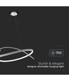 Plafonnier LED métallique 48W - 800x1200mm, 4000K, blanc, gradation Triac