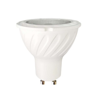 Spot LED GU10 6W en plastique avec lentille, puce Samsung, 3000K