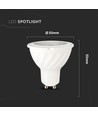 Spot LED GU10 6W en plastique avec lentille, puce Samsung, 3000K