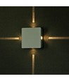 Applique murale LED carrée 4W - IP65, blanc, 3000K, 428lm