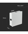 Applique murale LED carrée 4W - IP65, blanc, 3000K, 428lm