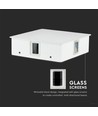 Applique murale LED carrée 4W - IP65, blanc, 3000K, 428lm