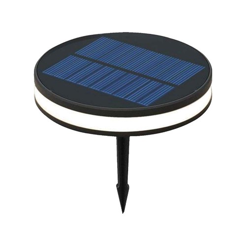 Spot LED solaire 2W avec piquet - IP54, 3000K, noir, panneau solaire 1.8W, batterie incl.