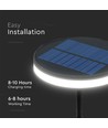 Spot LED solaire 2W avec piquet - IP54, 3000K, noir, panneau solaire 1.8W, batterie incl.