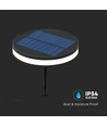 Spot LED solaire 2W avec piquet - IP54, 3000K, noir, panneau solaire 1.8W, batterie incl.