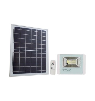 Projecteur LED solaire 25W - 550lm, IP65, noir, télécommande, détecteur, extérieur
