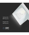 Projecteur LED solaire 25W - 550lm, IP65, noir, télécommande, détecteur, extérieur