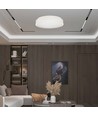Plafonnier LED designer 38W - Ø40cm, 4000K, bord blanc, source lumineuse incluse