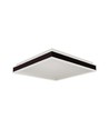 Plafonnier LED designer 48W, dimmable - 4000K, IP44, noir, carré