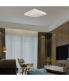 Plafonnier LED designer 48W dimmable - Carré, blanc, IP44, 420x420mm, 4000K