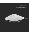 Plafonnier LED designer 48W dimmable - Carré, blanc, IP44, 420x420mm, 4000K